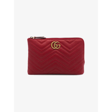 Red leather Marmont 2.0 clutch bag