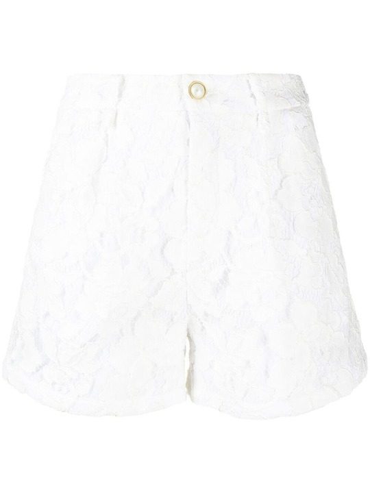 lace-detail high-waisted shorts展示图