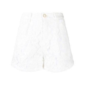 lace-detail high-waisted shorts