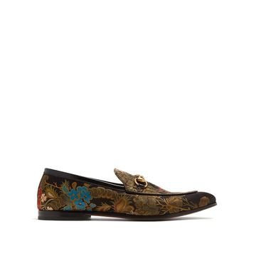 Jordan floral-jacquard loafers