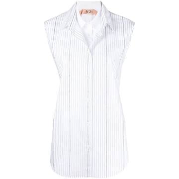 vertical-stripe short-sleeve shirt