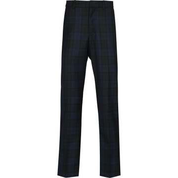 Surrey checked straight-leg trousers