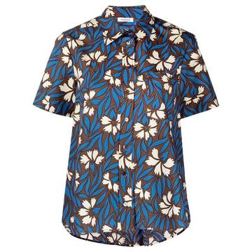 floral-print short-sleeved shirt