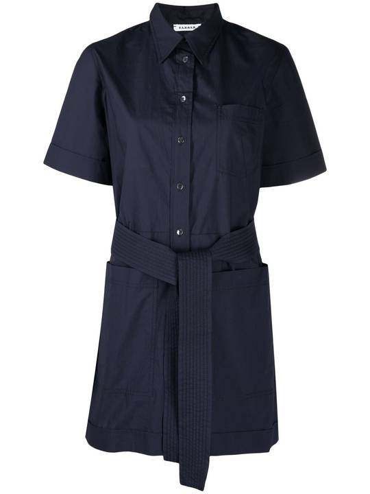 belted-waists shirt jumpsuit展示图