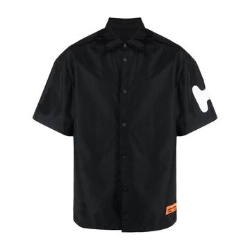 sleeve logo bowling shirt