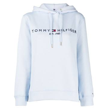 logo-print drawstring hoodie