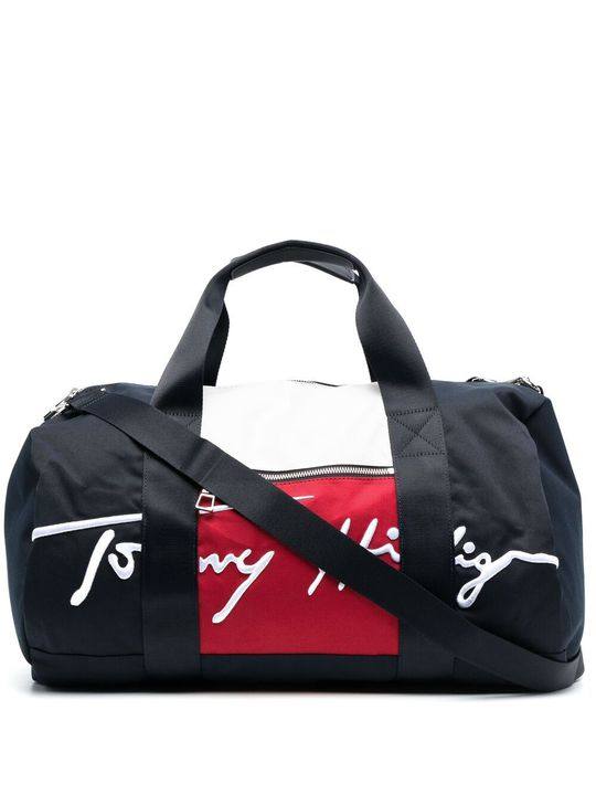 embroidered-logo holdall bag展示图