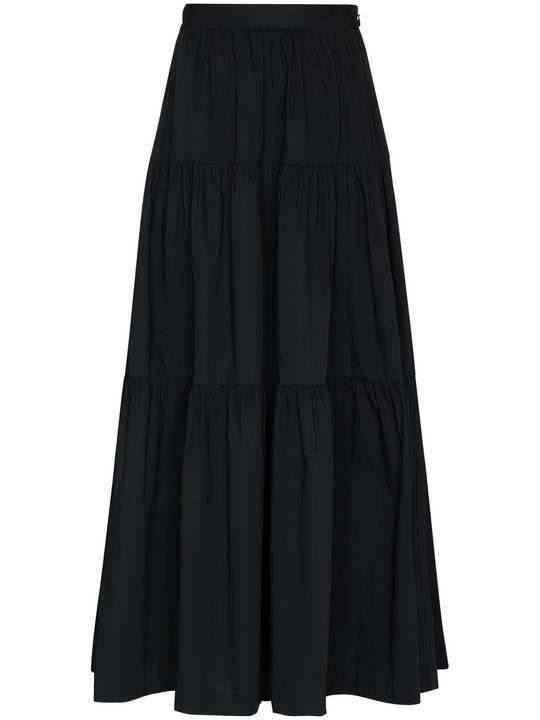 sea tiered pleated maxi skirt展示图