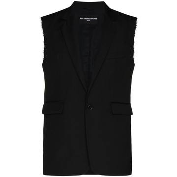 sleeveless wool blazer