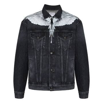 Wings print denim jacket