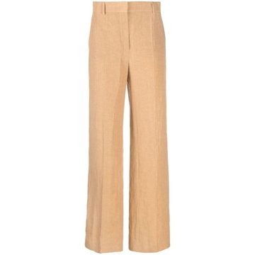 wide-leg linen trousers