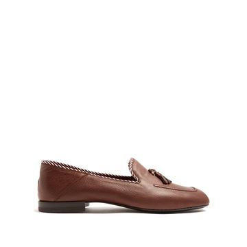 Valentin grained-leather loafers