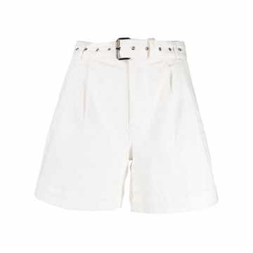 belted wide-leg shorts