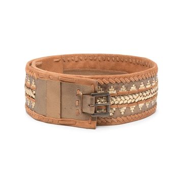 woven leather belt