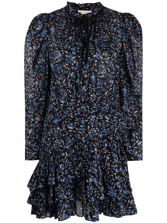 floral-print ruffled dress展示图