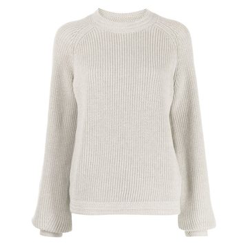 ribbed knit slouchy jumper