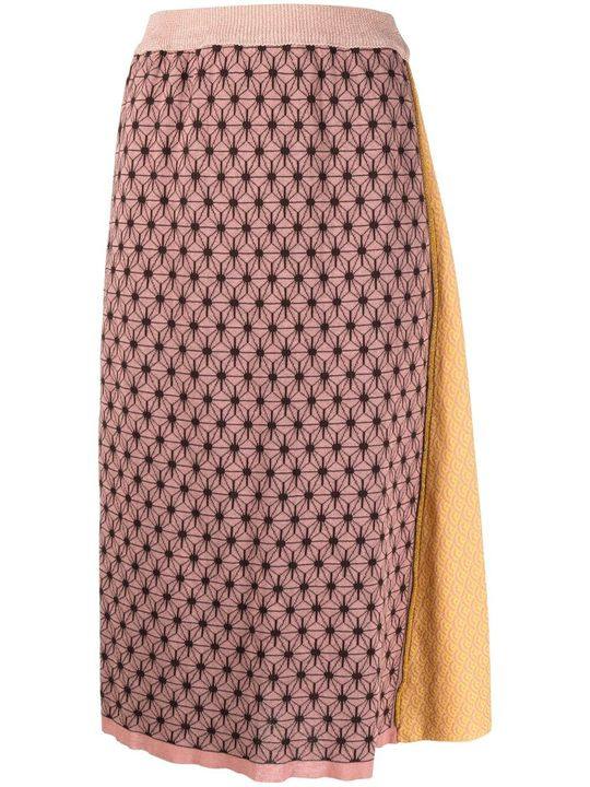 geometric-print knitted skirt展示图
