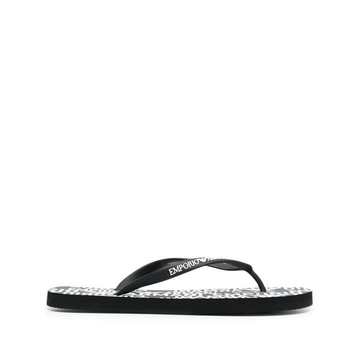 logo embossed flip-flops