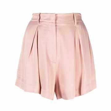 pleated waist shorts