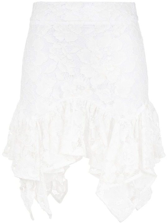 floral-lace asymmetric skirt展示图