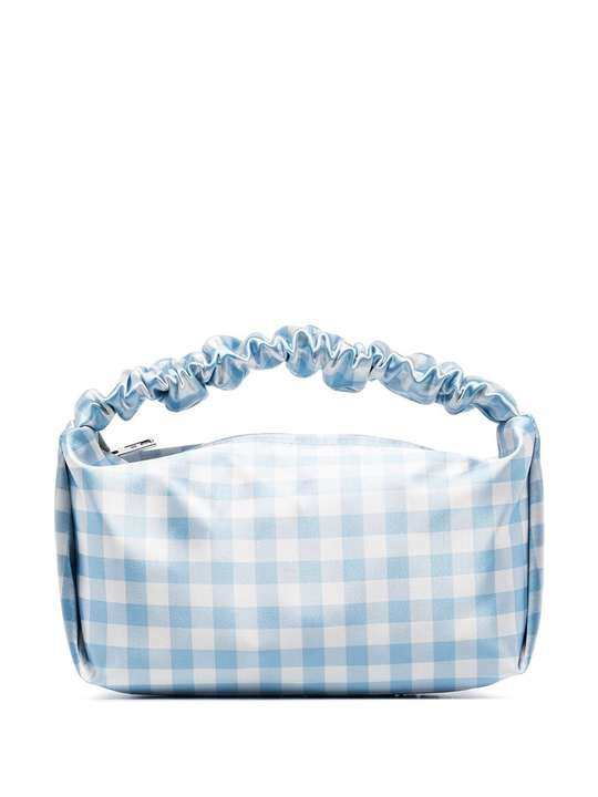 Scrunchie gingham-print mini bag展示图