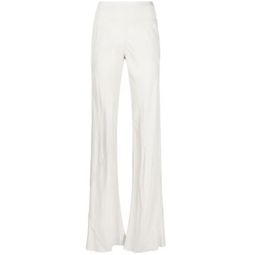 ribbed-waistband knitted trousers