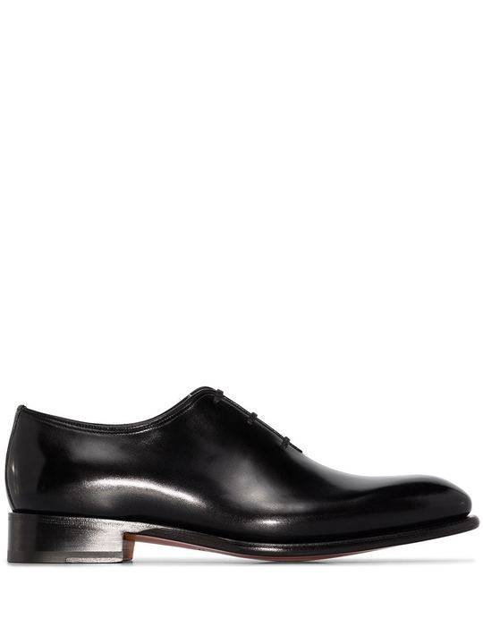 black leather Oxford shoes展示图