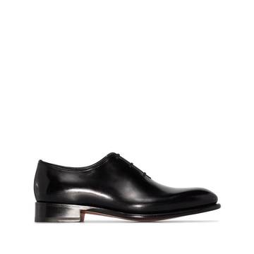 black leather Oxford shoes