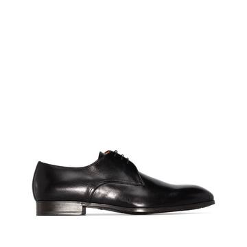 black leather Derby shoes