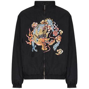 dragon-embroidered bomber jacket