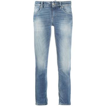 mid-rise cropped jeans