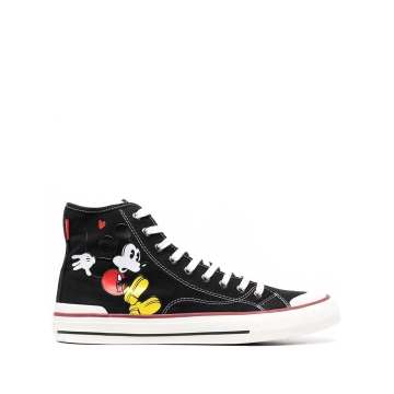 Mickey print hi-top sneakers