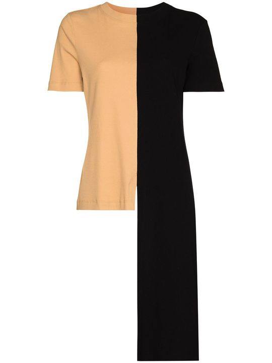 asymmetric colour block T-shirt展示图