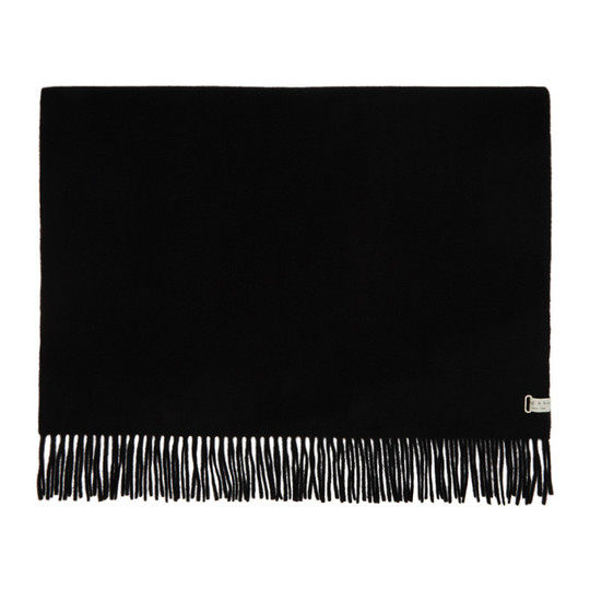 黑色 Classic 羊毛围巾展示图