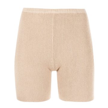 ribbed knit cycling shorts