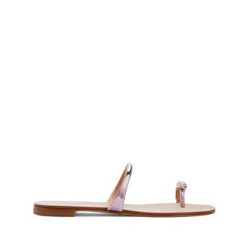 crystal toe strap sandals