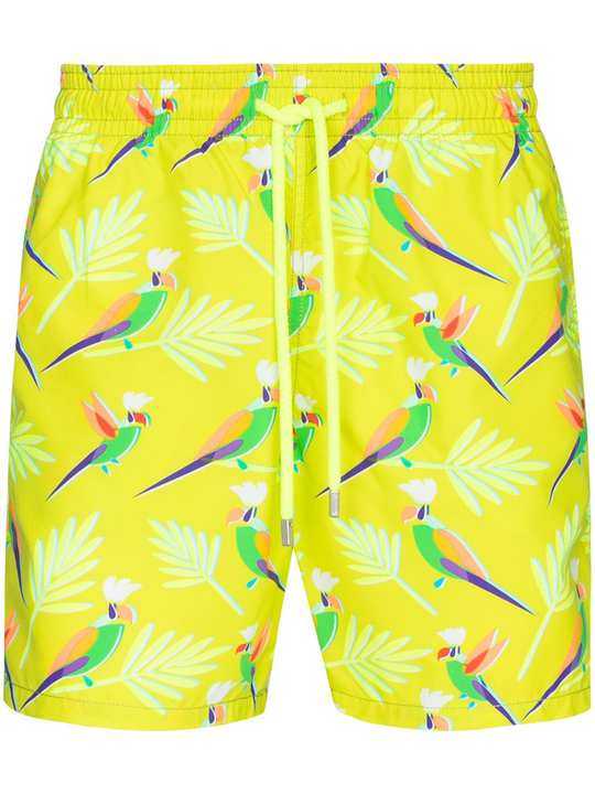 Moorea parrot-print swim shorts展示图