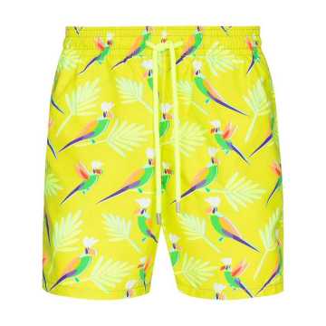Moorea parrot-print swim shorts