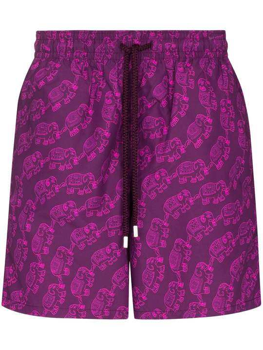 Moorea elephant-print swim shorts展示图