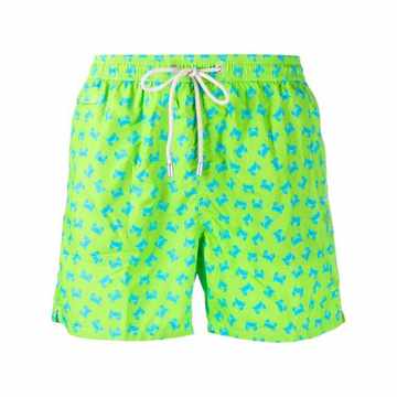 crab-print swim shorts