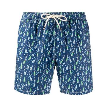 graphic-print swim shorts