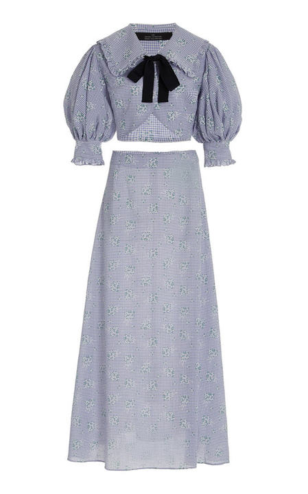 Two-Piece Printed Cotton Maxi Dress展示图