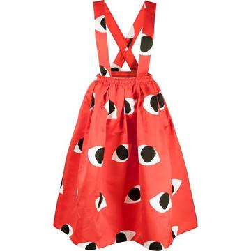 eye-print pinafore skirt