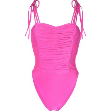 tie-fastening draped swimsuit