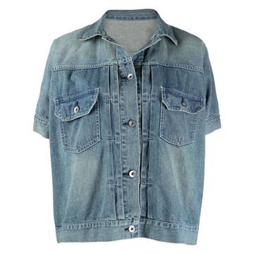 short-sleeved denim jacket