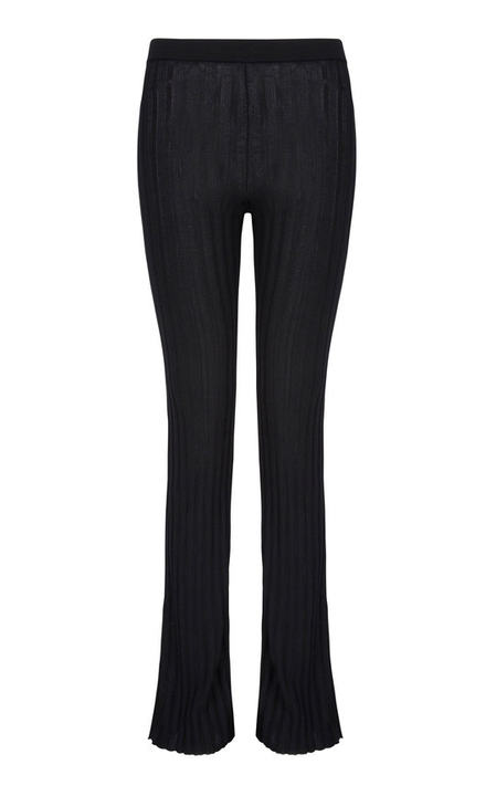 Sapphire Ribbed Straight-Leg Pants展示图