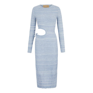 Shale Cutout Knit Midi Dress