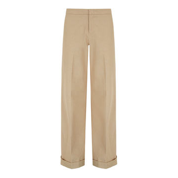 Cinnabar Gabardine Wide-Leg Pant