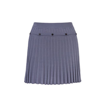 Onyx Pleated Knit Mini Skirt