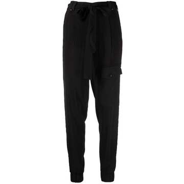 high-rise tapered trousers